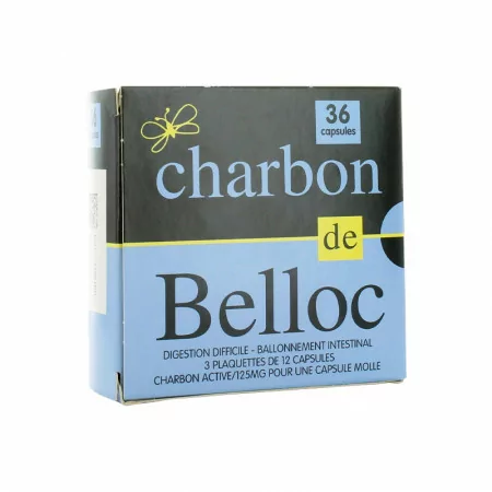 Charbon de Belloc 125mg 36 capsules - Univers Pharmacie