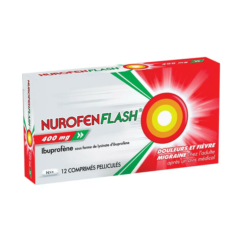 NurofenFlash 400mg 12 comprimés - Univers Pharmacie
