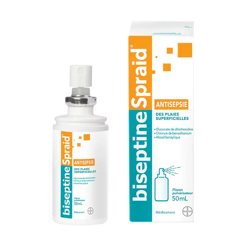 Biseptine spray antiseptique - Médicament antisepsie de la peau