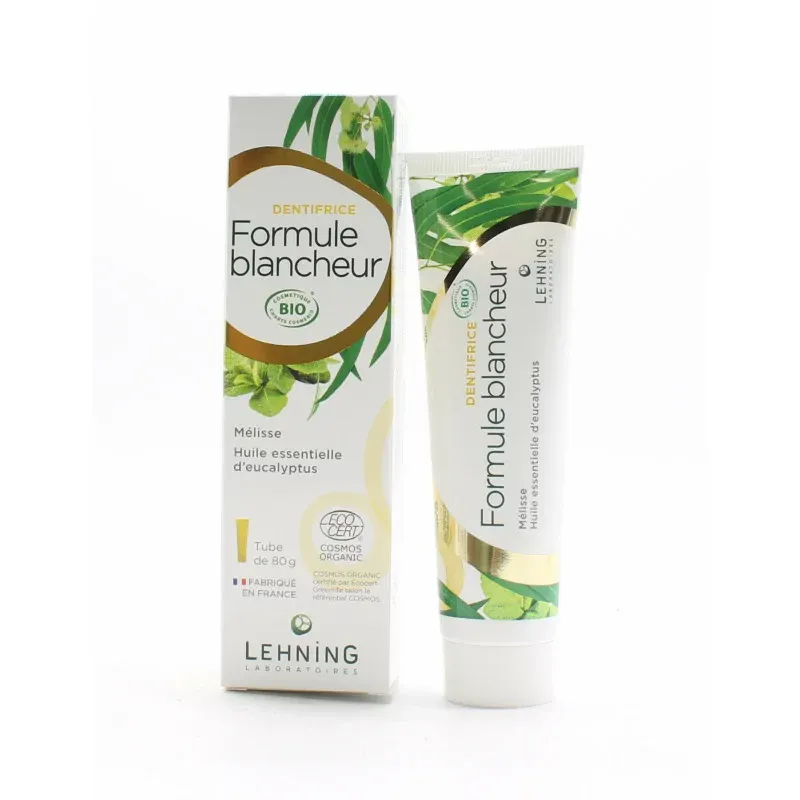 Lehning Dentifrice Formule Blancheur Bio 80g