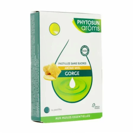 Pastilles Gorge miel sans sucre X24 Phytosun Aroms - Univers Pharmacie