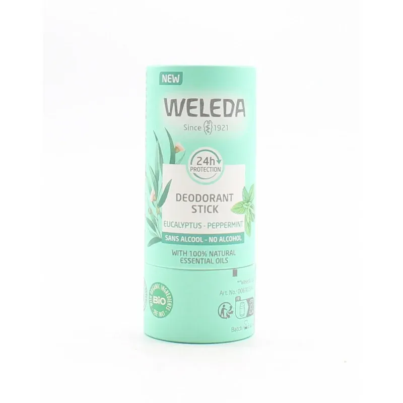 Weleda Déodorant Stick Bio Eucalyptus Menthe Poivrée 50g  - Univers Pharmacie