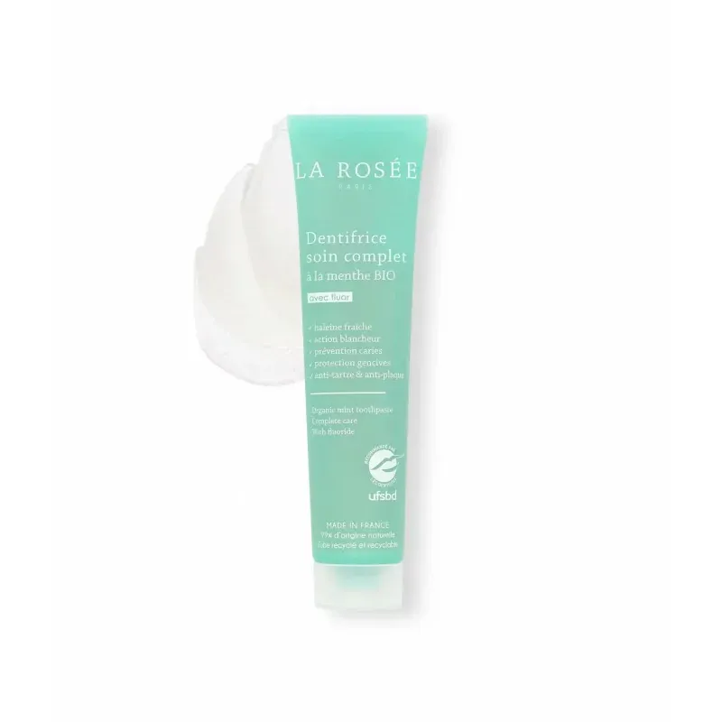La Rosée Dentifrice Soin Complet à la Menthe Bio avec Fluor 75ml - Univers Pharmacie