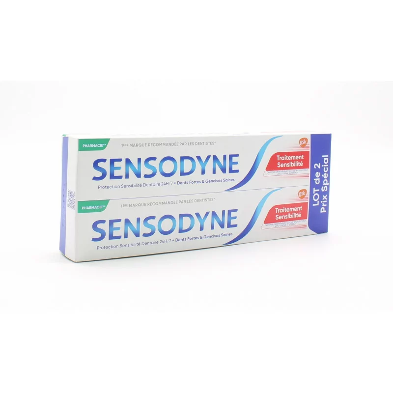 Sensodyne Traitement Sensibilité Dentifrice 2X75ml