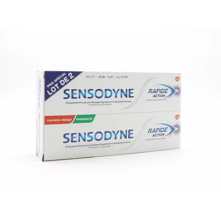 Sensodyne Rapide Action Dentifrice 2X75ml