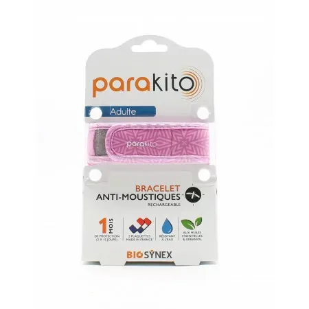 Para'Kito Bracelet Anti-moustiques Rechargeable Violet - Univers Pharmacie