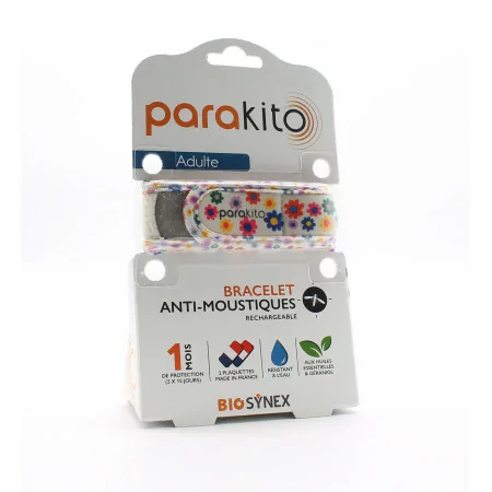 Parakito Bracelet Anti-moustiques Adulte Fleurs