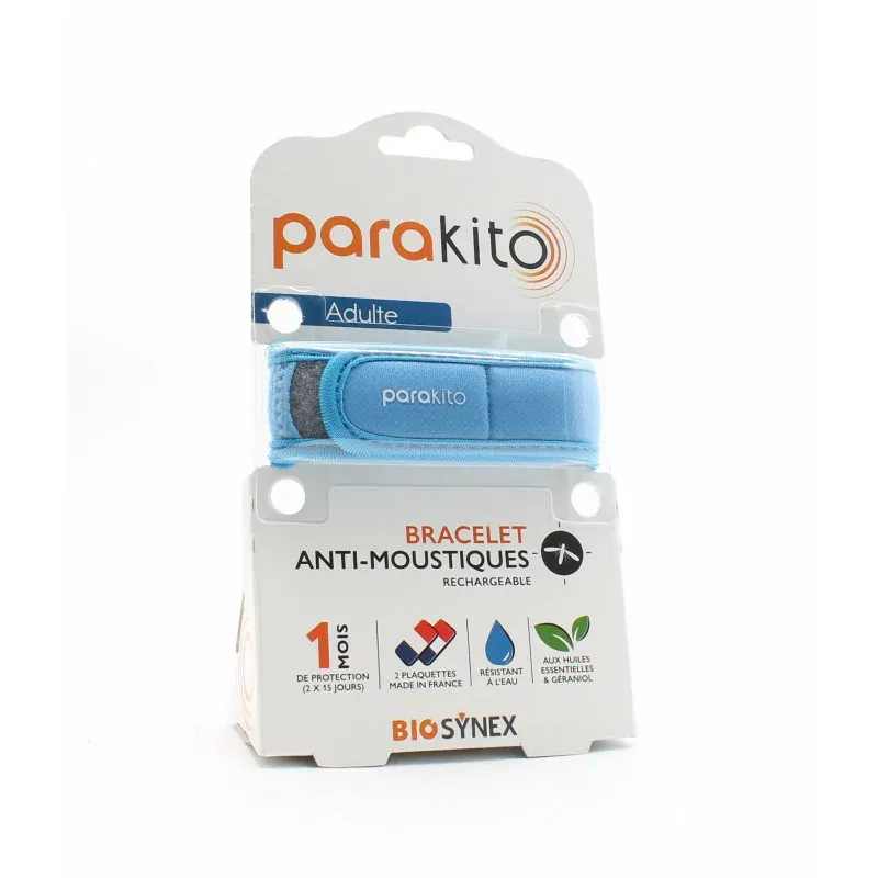 Parakito Bracelet Anti-moustiques Adulte Bleu