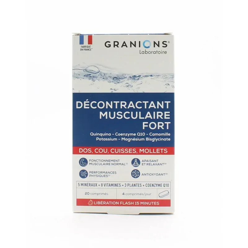 Granions Décontractant Musculaire Fort 20 comprimés - Univers Pharmacie