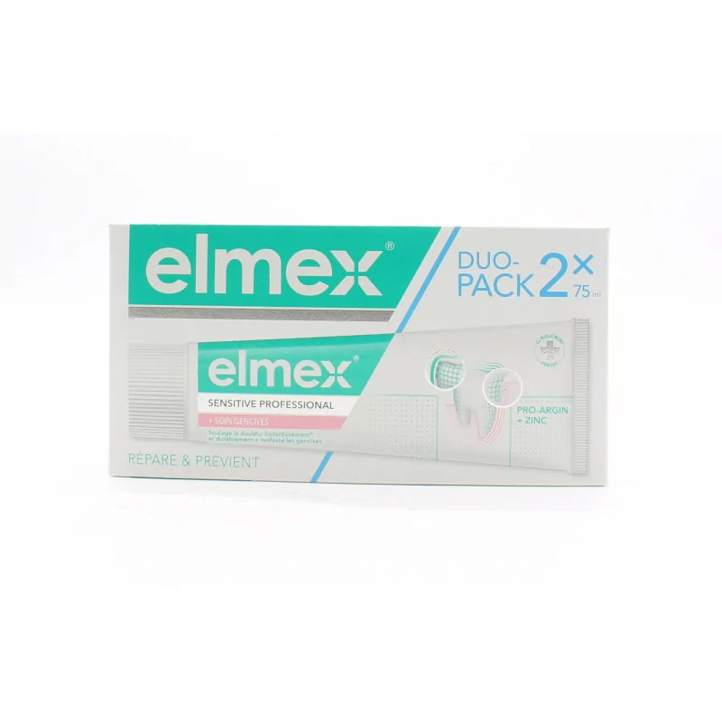 Elmex Sensitive Professional + Soin Gencives 2X75ml