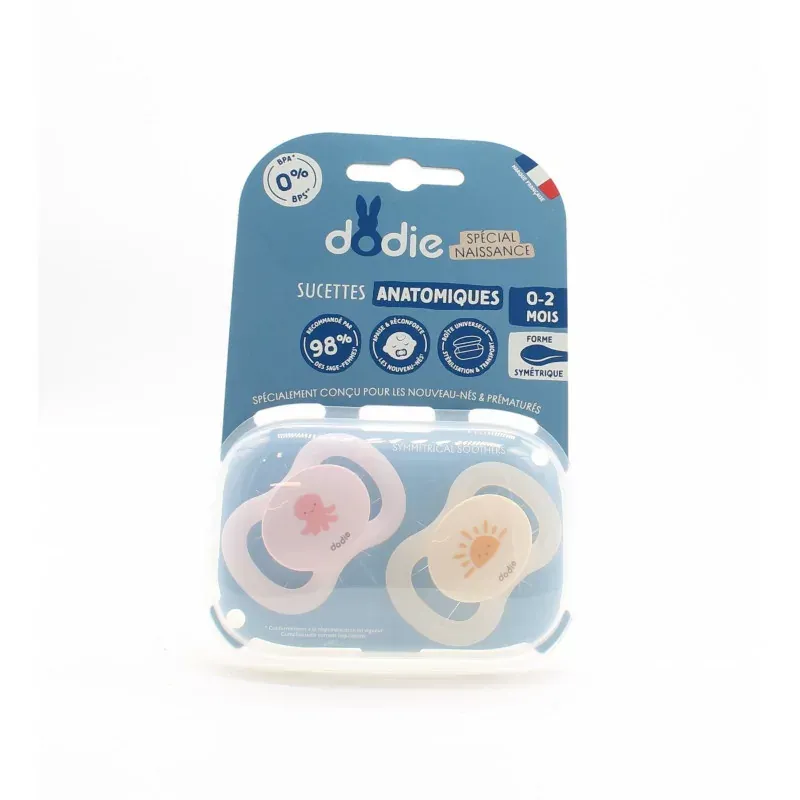 Dodie Spécial Naissance Sucettes Anatomiques 0-2 mois X2