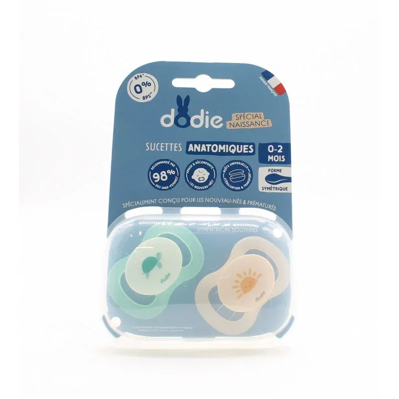Dodie Sucettes Anatomiques Spécial Naissance 0-2 mois X2 - Univers Pharmacie