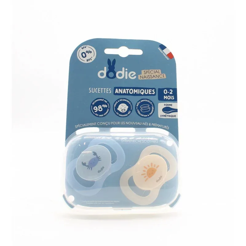 Dodie Spécial Naissance Sucettes Anatomiques 0-2 mois X2