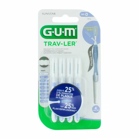 GUM Trav-Ler 1312 Brossettes Interdentaires 0,6mm X4 - Univers Pharmacie