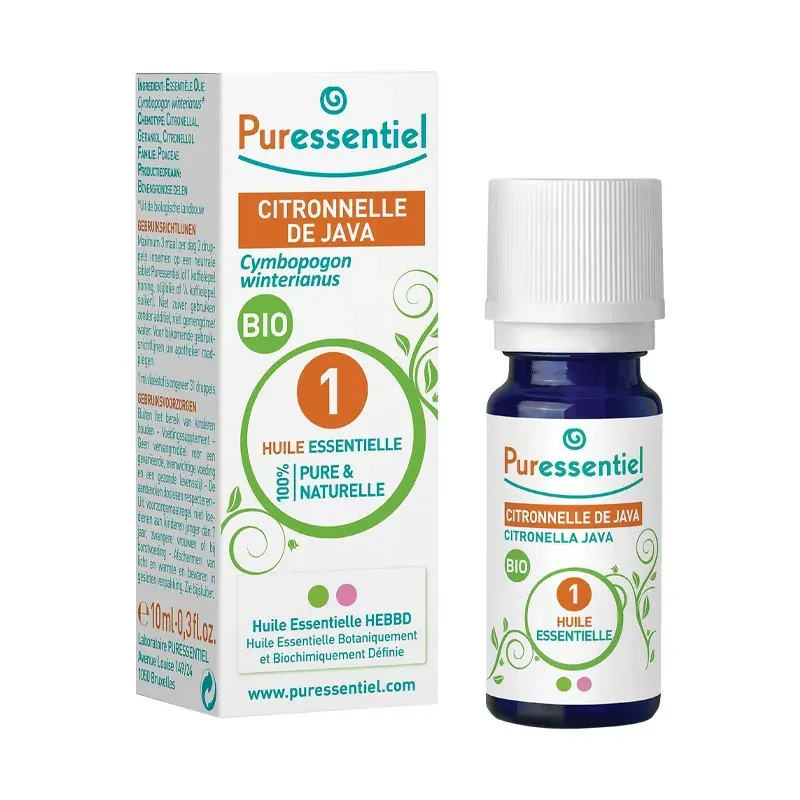 Puressentiel Huile Essentielle de Citronnelle de Java Bio 10ml - Univers Pharmacie