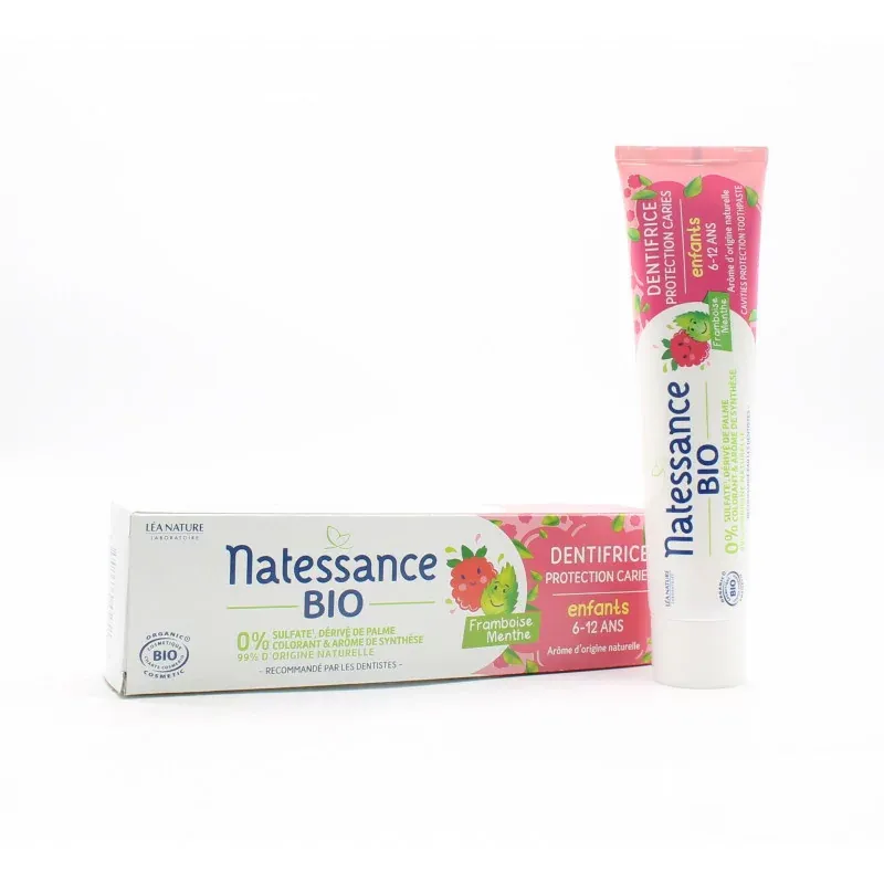 Natessance Bio Dentifrice Protection Caries Enfants 6-12 ans 75ml
