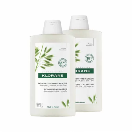 Klorane Shampooing Extra-doux à l'Avoine 2X400ml - Univers Pharmacie