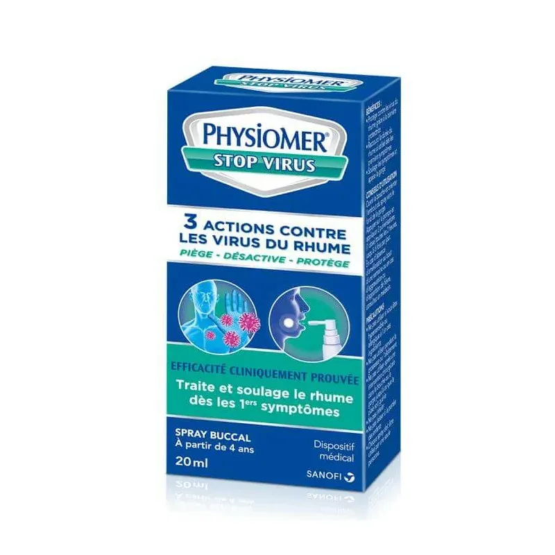 Physiomer Stop Virus 3 Actions Spray Buccal 20ml - Univers Pharmacie