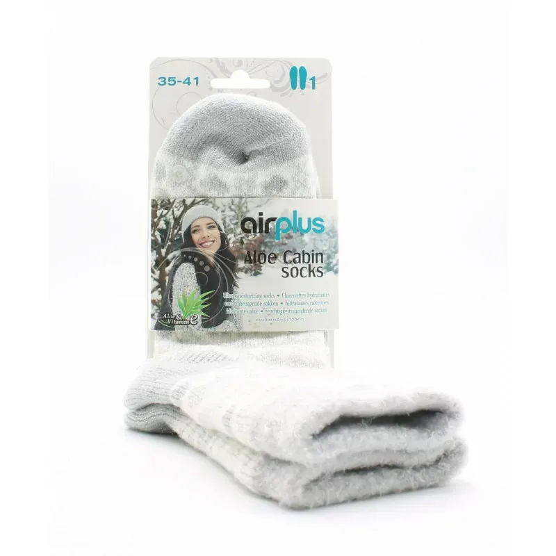 Airplus Aloe Cabin Socks Chaussettes Hydratantes Grises Taille 35-41- Univers Pharmacie