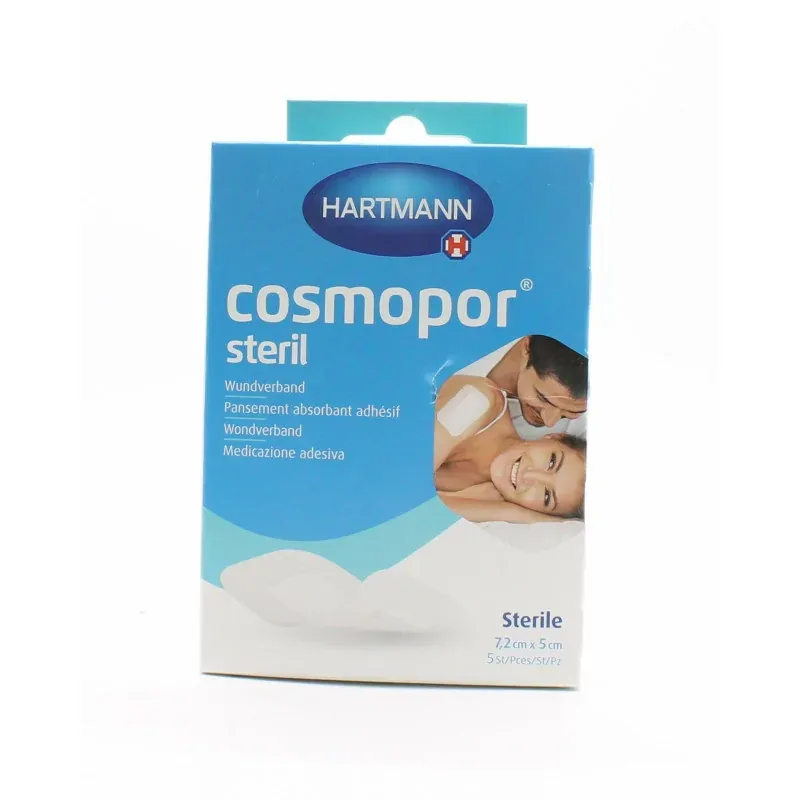 Hartmann Cosmopor Steril 7,2cmX5cm 5 pièces