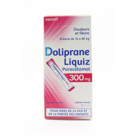 Doliprane Liquiz 300mg 12 sachets - Univers Pharmacie