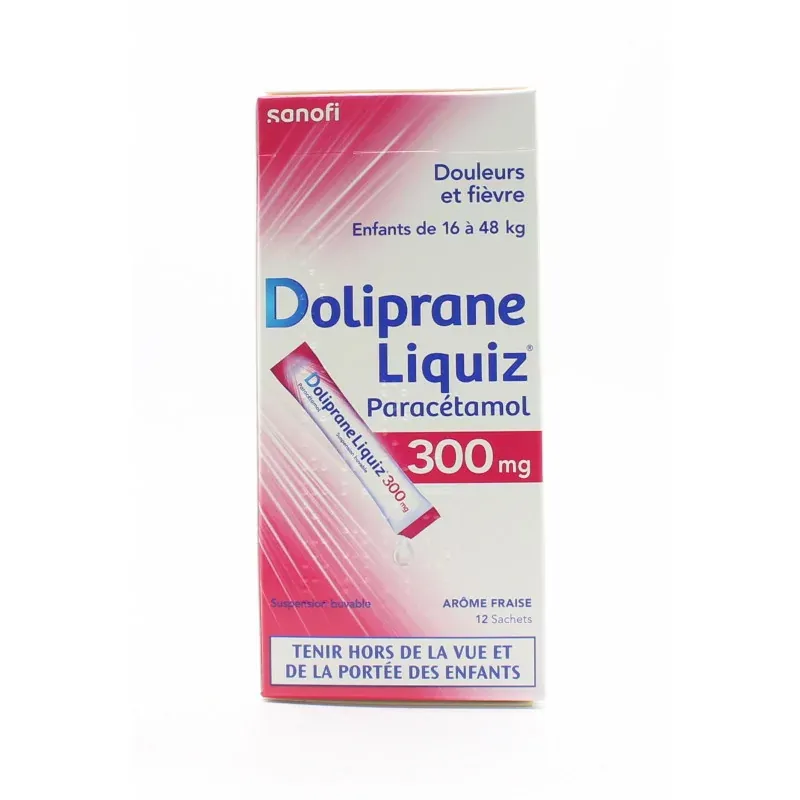 Doliprane Liquiz 300mg 12 sachets - Univers Pharmacie