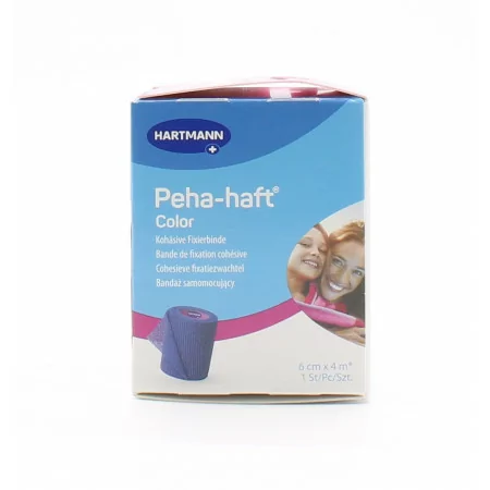 Hartmann Peha-haft Color Bande de Fixation Cohésive 6cmX4m