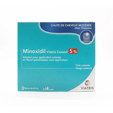 Minoxidil Viatris Conseil 5% 3X60ml
