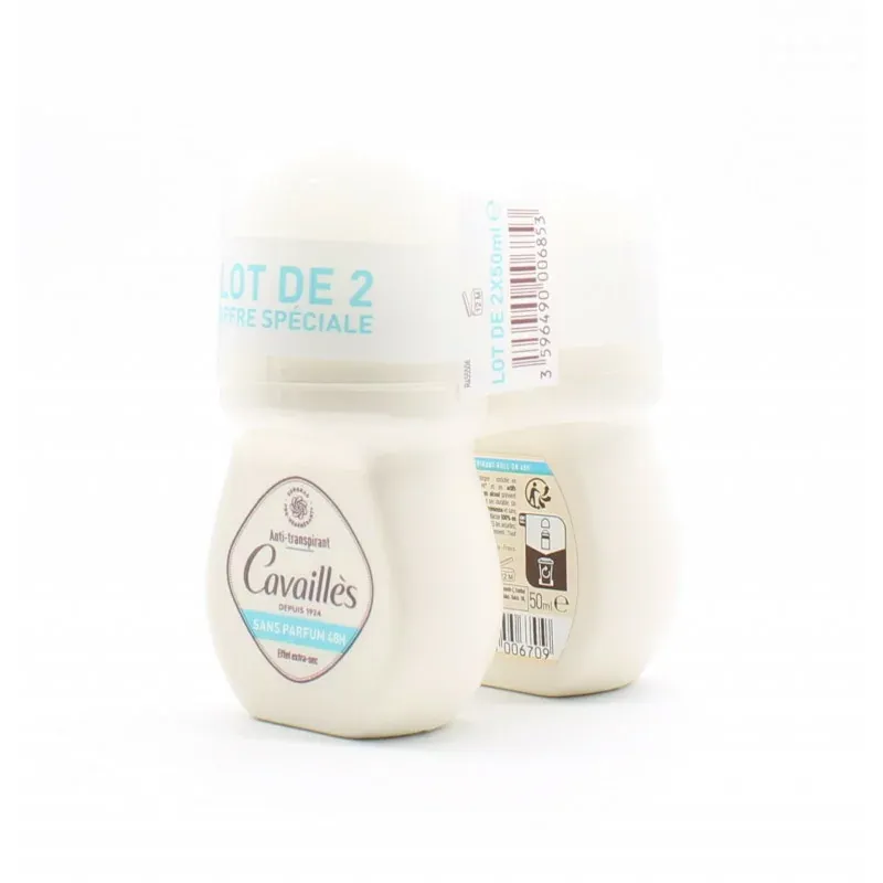 Rogé Cavaillès Anti-transpirant Sans Parfum 48h 2x50ml - Univers Pharmacie