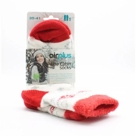 Airplus Aloe Cabin Socks Chaussettes Hydratantes Rouges Taille 35-41 - Univers Pharmacie