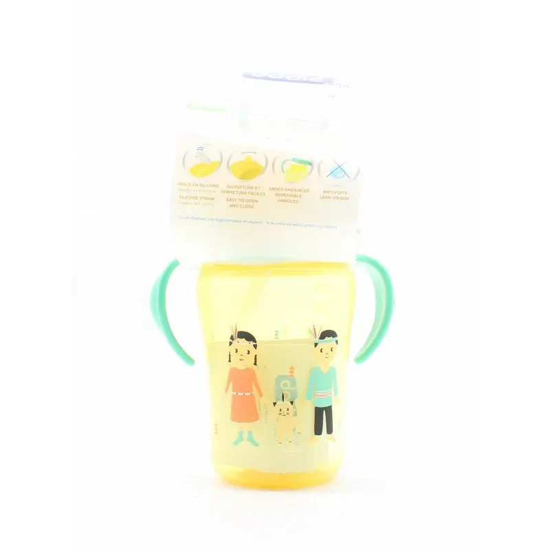 Dodie Tasse Paille +18mois Jaune 350ml