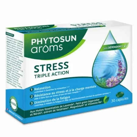 Phytosun Aroms Stress Triple Action 30 capsules - Univers Pharmacie