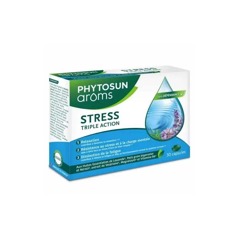 Phytosun Aroms Stress Triple Action 30 capsules - Univers Pharmacie