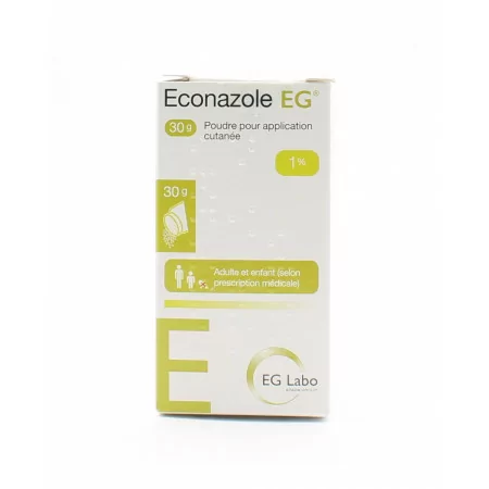 Econazole EG 1% poudre 30g - Univers Pharmacie