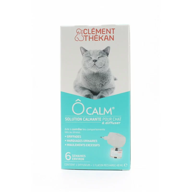 Clément Thékan ÔCalm Solution Calmante pour Chat à Diffuser 48ml + Diffuseur