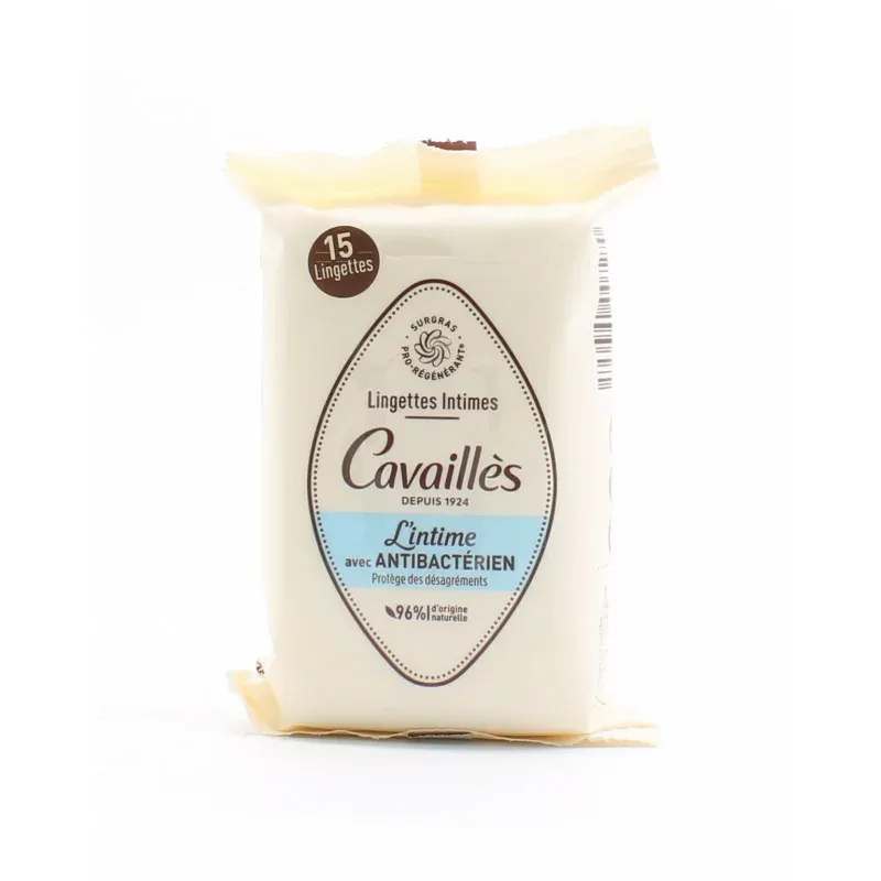 Rogé Cavaillès L'Intime avec Antibactérien Lingettes Intimes X15 - Univers Pharmacie