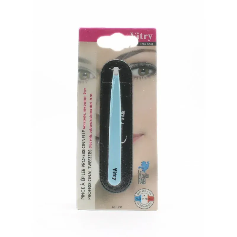 Vitry Pince à Epiler Professionnelle Mors Crabe Inox 9cm