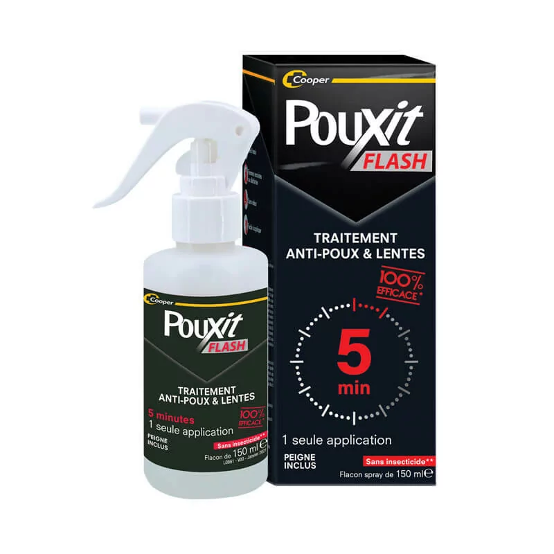 Pouxit Flash Traitement Anti-Poux et Lentes 150ml - Univers Pharmacie