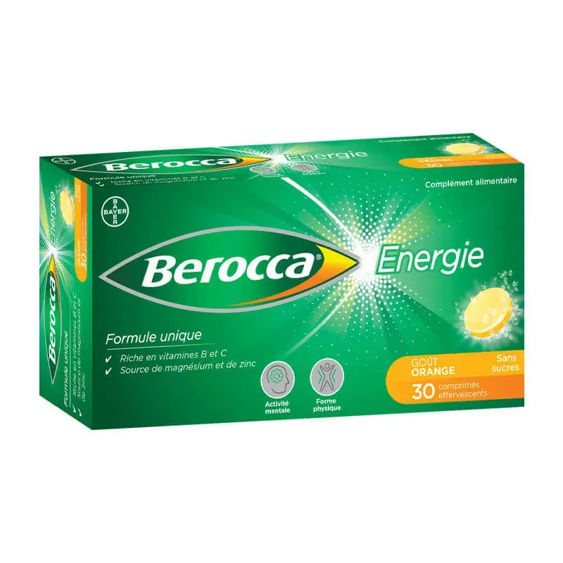 Berocca sans sucre 30 comprimés effervescents - Univers Pharmacie