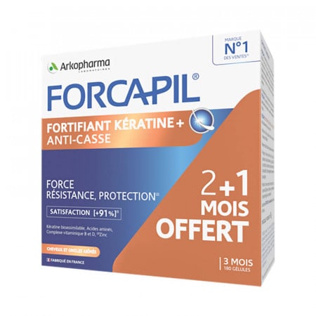 Arkopharma Forcapil Fortifiant Kératine+ 180 gélules - Univers Pharmacie