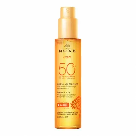 Nuxe Sun Huile Solaire Bronzante Haute Protection SPF50 150ml - Univers Pharmacie