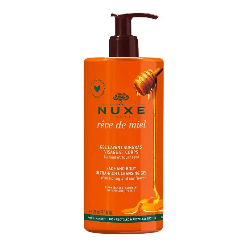 Nuxe Rêve de Miel Gel Lavant Surgras 750ml - Univers Pharmacie