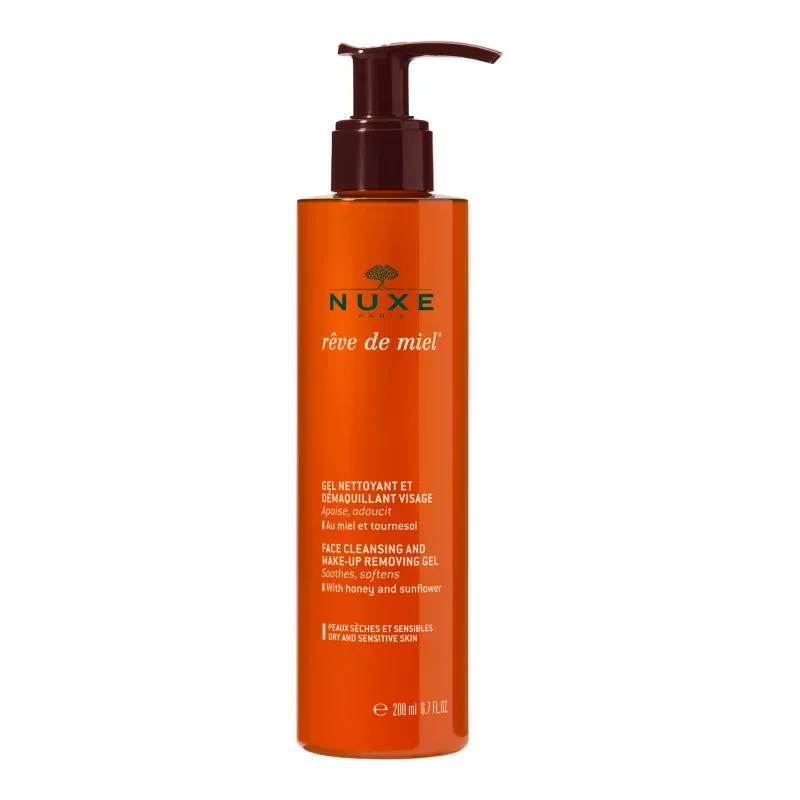 Nuxe Rêve de miel Gel Nettoyant et Démaquillant 200ml - Univers Pharmacie