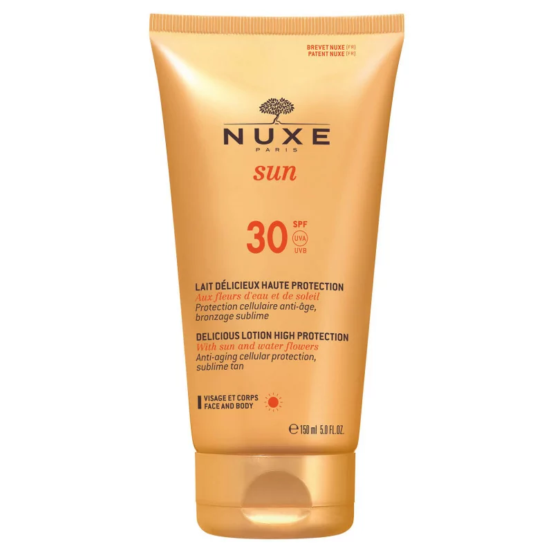 Nuxe Sun Lait Délicieux Haute Protection SPF30 150ml - Univers Pharmacie