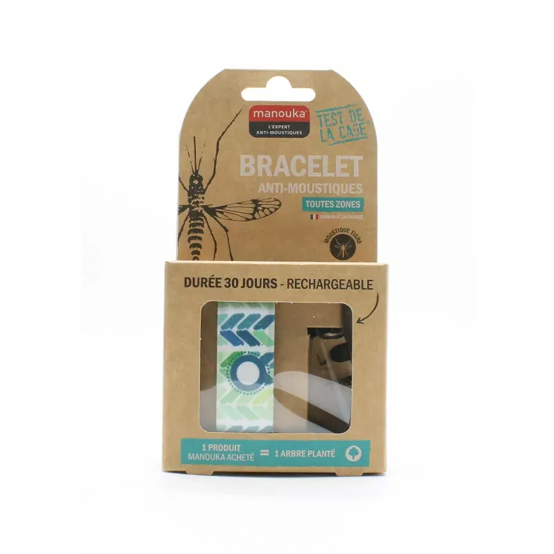 Manouka Bracelet Graphique Anti-Moustique Adolescent Toutes Zones - Univers Pharmacie