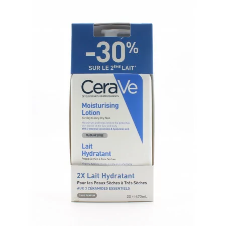 CeraVe Lait Hydratant 2X473ml - Univers Pharmacie