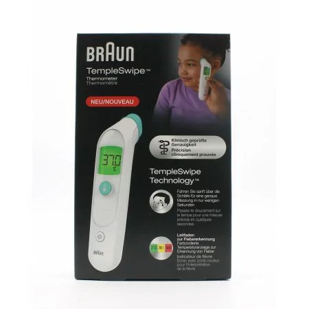 Braun TempleSwipe Thermomètre Temporal BST200 - Univers Pharmacie