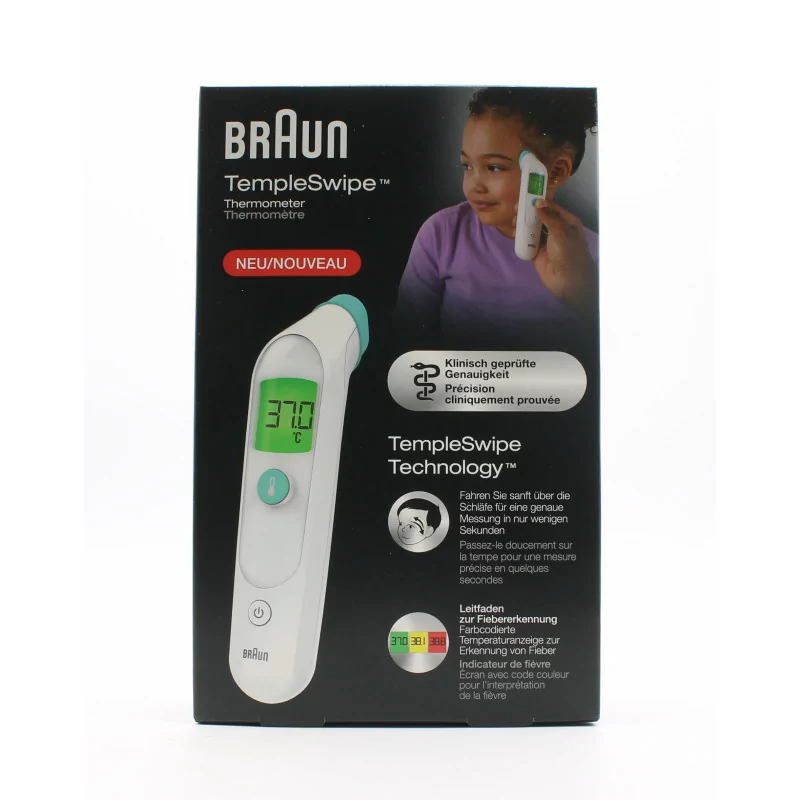 Braun TempleSwipe Thermomètre Temporal BST200 - Univers Pharmacie