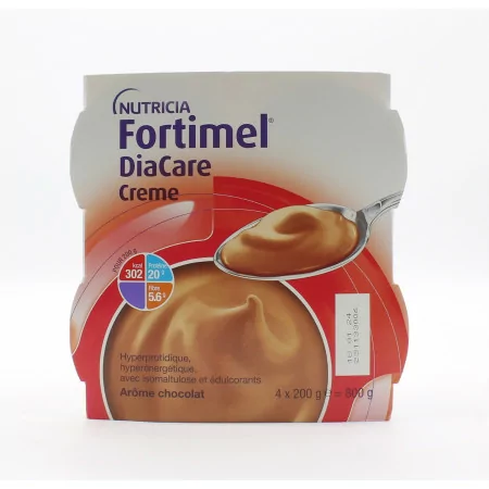 Nutricia Fortimel DiaCare Crème Chocolat 4X200ml - Univers Pharmacie