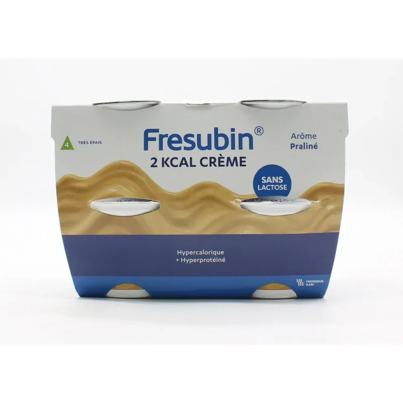 Fresubin 2Kcal Crème Arôme Praliné 4 Très Epais X4 200g - Univers Pharmacie